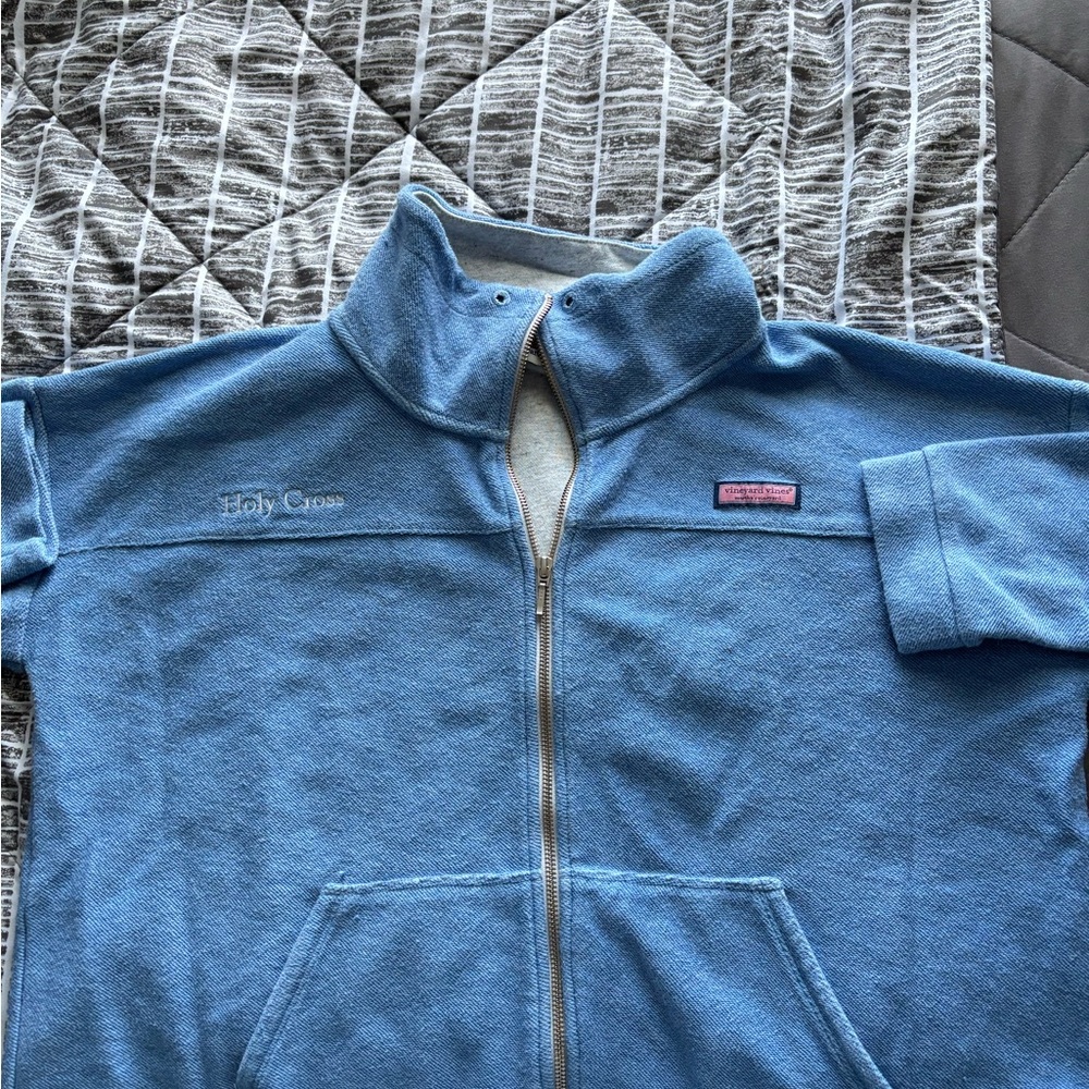 Vineyard vines holy cross zip-up jacket